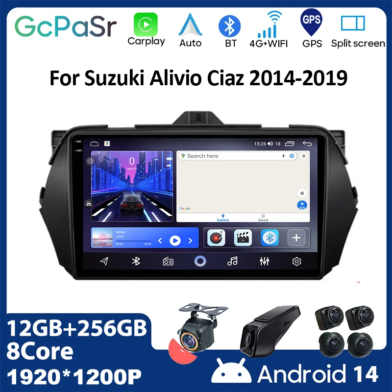 For Suzuki Alivio Ciaz 2014-2019 Android Auto Car Radio Multimedia Video Player GPS Navigation Carplay QLED BT WIFI DVD
For Suzuki Alivio Ciaz 2014-2019 Android Auto Car Radio Multimedia Video Player GPS Navigation Carplay QLED BT WIFI DVD