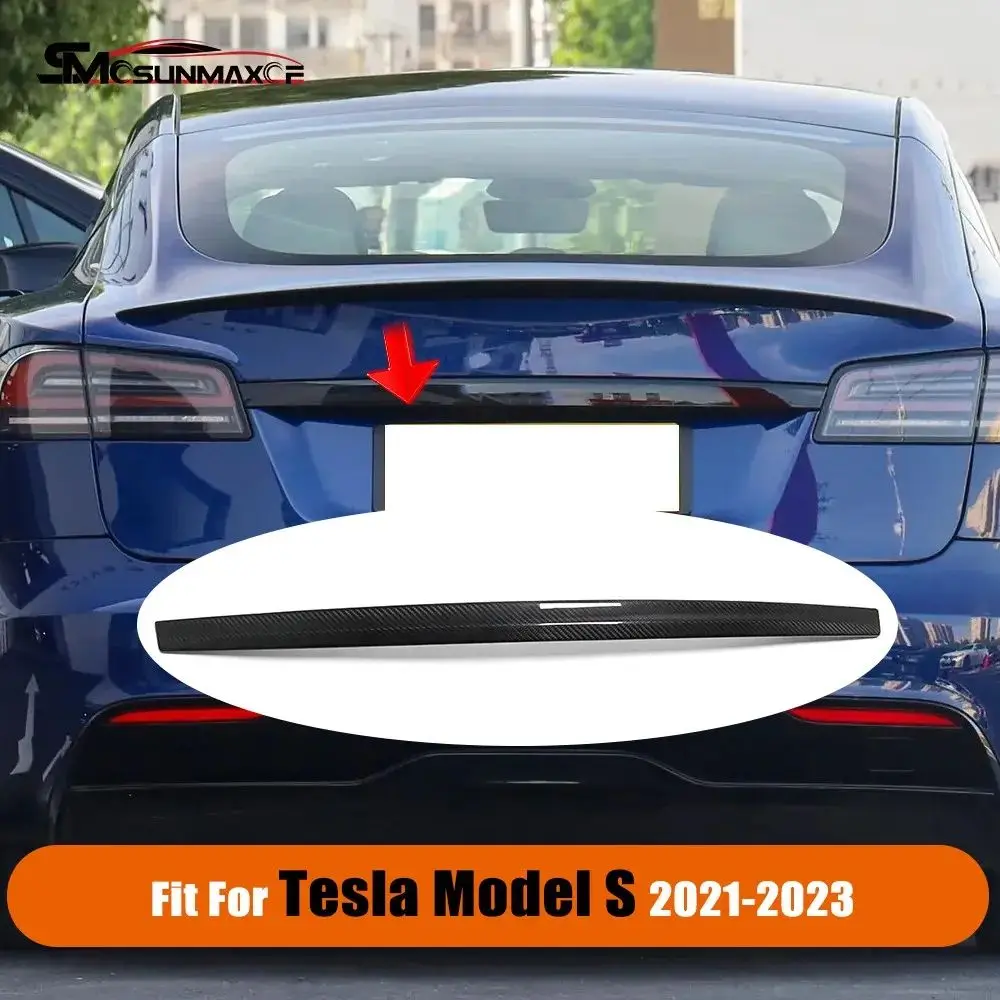 Carbon Rear Trunk Lid Cover Trim Tailgate Decoration Auto Exterior Mouldings Accessories For 2021 2022 2023 Tesla Model S
Carbon Rear Trunk Lid Cover Trim Tailgate Decoration Auto Exterior Mouldings Accessories For 2021 2022 2023 Tesla Model S