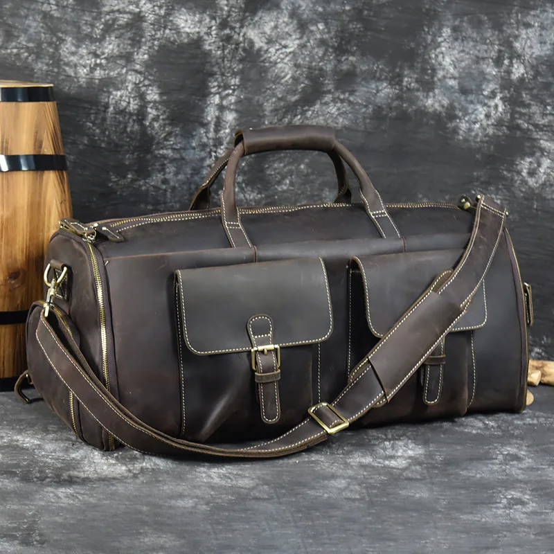 Dropshipping Vintage Leather Luggage Weekend Travel Bag Men's Leather Luggage Travel Bag
Dropshipping Vintage Leather Luggage Weekend Travel Bag Men's Leather Luggage Travel Bag