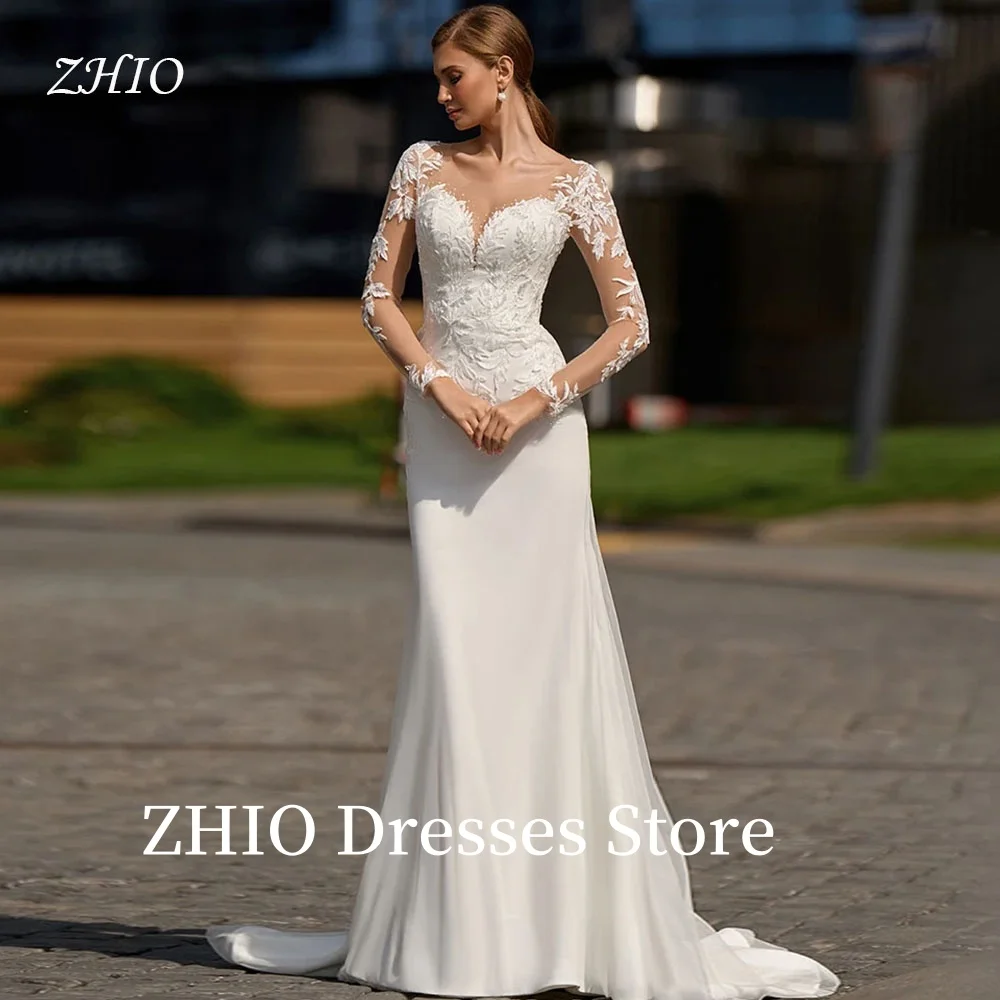 ZHIO Exquisite Appulique Mermaid Wedding Dress Sweetheart Ivory Chiffen Sweep Train Formal Evening Bridal Gown Customized
ZHIO Exquisite Appulique Mermaid Wedding Dress Sweetheart Ivory Chiffen Sweep Train Formal Evening Bridal Gown Customized