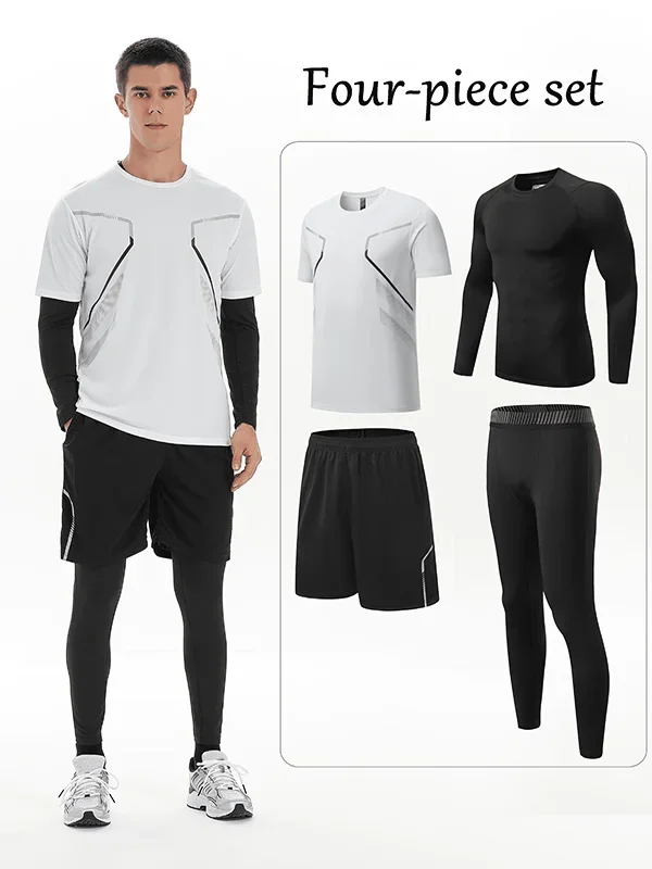 Sports men's fitness running quick-drying suits, badminton and cycling training suits
Sports men's fitness running quick-drying suits, badminton and cycling training suits