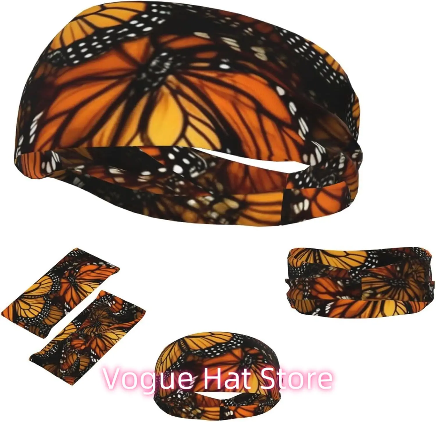 Sports Headband for Men Women Moisture Wicking Athletic Sweatband Heaps of Orange Monarch Butterflies Workout Sweat Bands Non
Sports Headband for Men Women Moisture Wicking Athletic Sweatband Heaps of Orange Monarch Butterflies Workout Sweat Bands Non