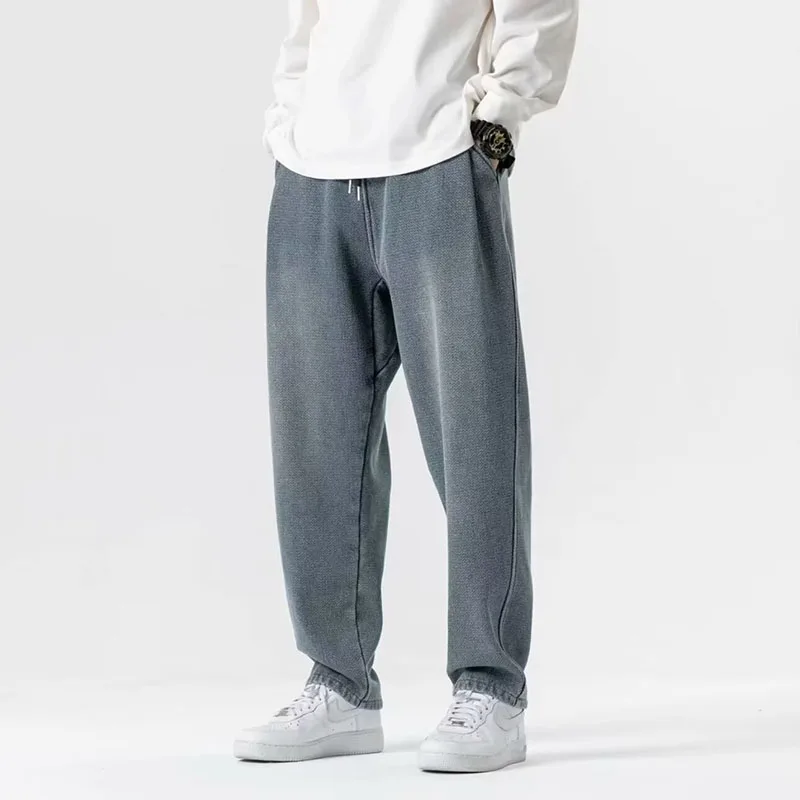 Men'S Jeans Retro Drawstring Casual Loose Pants Small Leg Pants Korean Version Couple Straight Pants Design High-Street Pants
Men'S Jeans Retro Drawstring Casual Loose Pants Small Leg Pants Korean Version Couple Straight Pants Design High-Street Pants