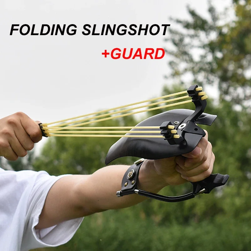 Black Foldable Alloy Slingshot With Guard Powerful Handheld Slingshot Powerful Fish Shooting + Hunting Sling Slingshot Set
Black Foldable Alloy Slingshot With Guard Powerful Handheld Slingshot Powerful Fish Shooting + Hunting Sling Slingshot Set