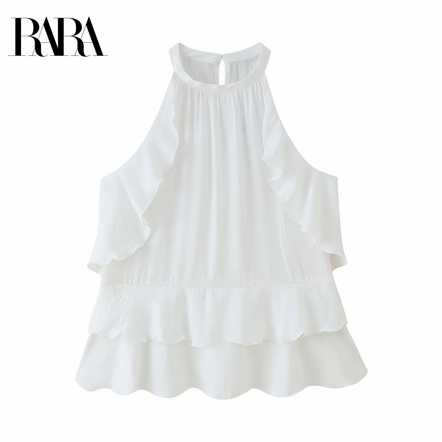 RARA Women's Ladylike Sleeveless Off - shoulder Vest Top with Layered Ruffle Decoration Elegant and Charming
RARA Women's Ladylike Sleeveless Off - shoulder Vest Top with Layered Ruffle Decoration Elegant and Charming