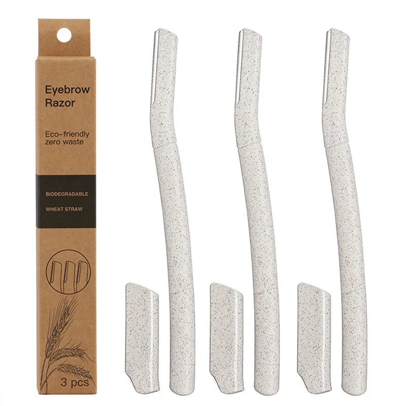 3 Pcs/Box Wheat Straw Face Eyebrow Razor for Women,Facial Dermaplane Razor,Biodegradable Dermaplaning Tool with Precision Cover
3 Pcs/Box Wheat Straw Face Eyebrow Razor for Women,Facial Dermaplane Razor,Biodegradable Dermaplaning Tool with Precision Cover