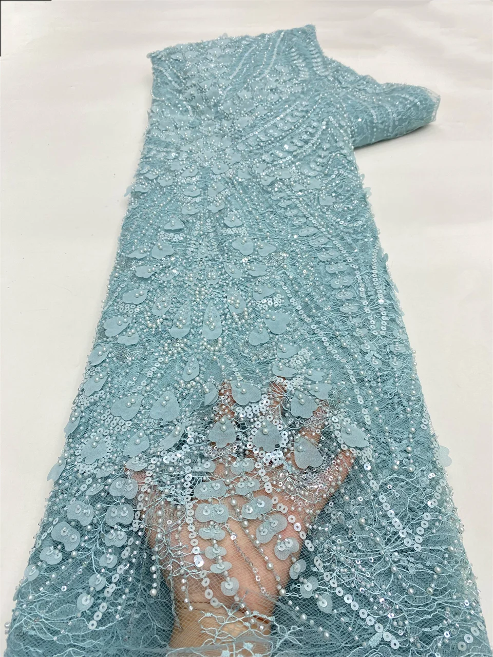Beaded Lace Fabric Nigerian Lace Fabric 2026 High Quality Lace Embroidered Fabric for Women's Evening Dress HXZ6378
Beaded Lace Fabric Nigerian Lace Fabric 2026 High Quality Lace Embroidered Fabric for Women's Evening Dress HXZ6378