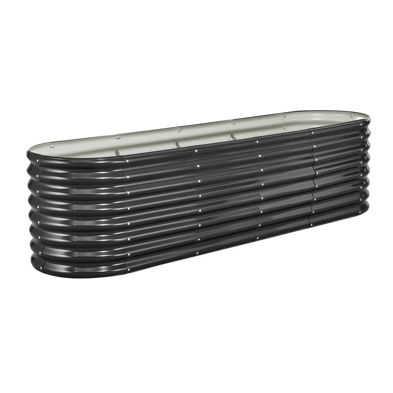 Oval Galvanized Metal Garden Bed, 8x2x2 ft, Open Bottom, Dark Gray, for Vegetables, Flowers, Herbs, Succulents
Oval Galvanized Metal Garden Bed, 8x2x2 ft, Open Bottom, Dark Gray, for Vegetables, Flowers, Herbs, Succulents