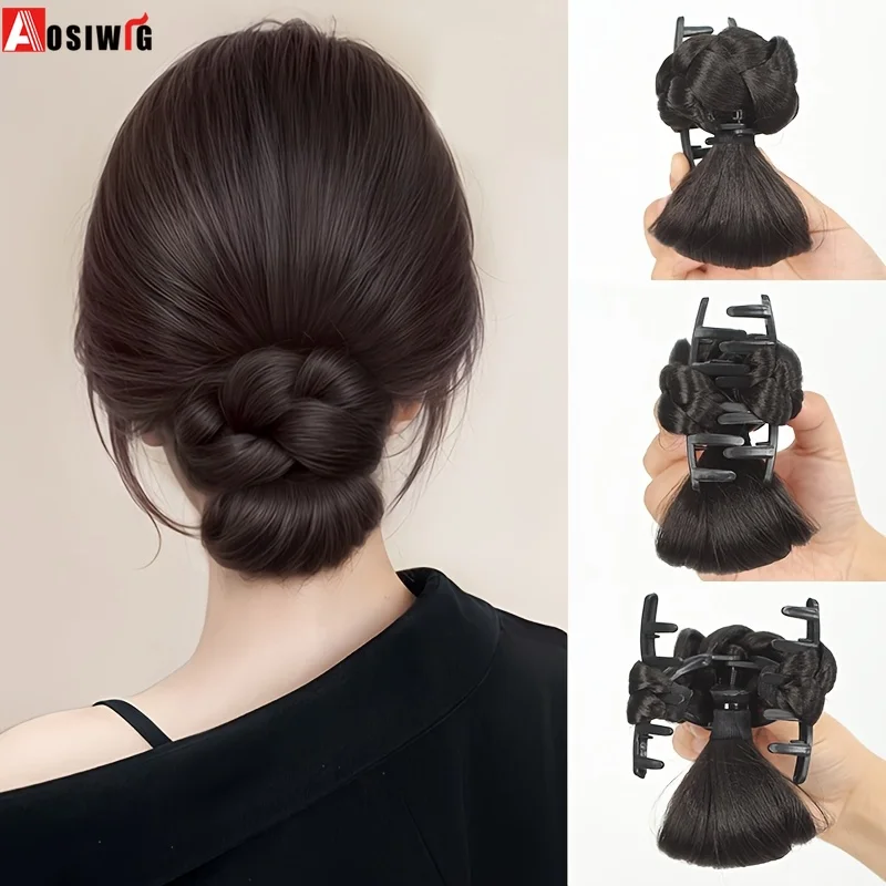 Synthetic Claw Ponytail Black Brown Chignon Bun Straight Hairpieces Extensions Fake False Hair For Women Hair Accessories
Synthetic Claw Ponytail Black Brown Chignon Bun Straight Hairpieces Extensions Fake False Hair For Women Hair Accessories