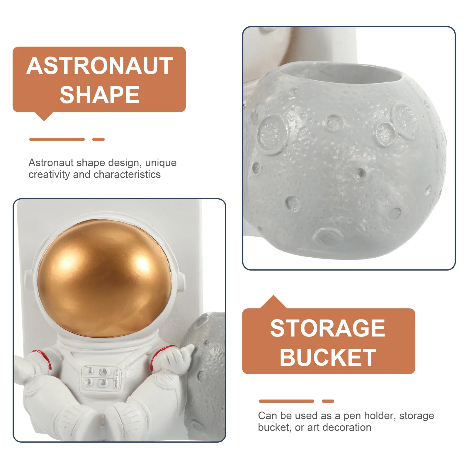 Cartoon Spaceman Adornment Resin Pen Holder Desktop Organizer Astronaut Office Decor Phone Stand Gift Souvenir
Cartoon Spaceman Adornment Resin Pen Holder Desktop Organizer Astronaut Office Decor Phone Stand Gift Souvenir