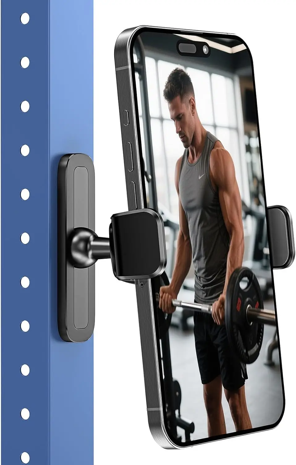 Magnetic Phone Holder for Gym Equipment, 360° Adjustable, Strong Hold with Alloy Base, Compatible with 4.7-6.5 Inch Phones
Magnetic Phone Holder for Gym Equipment, 360° Adjustable, Strong Hold with Alloy Base, Compatible with 4.7-6.5 Inch Phones