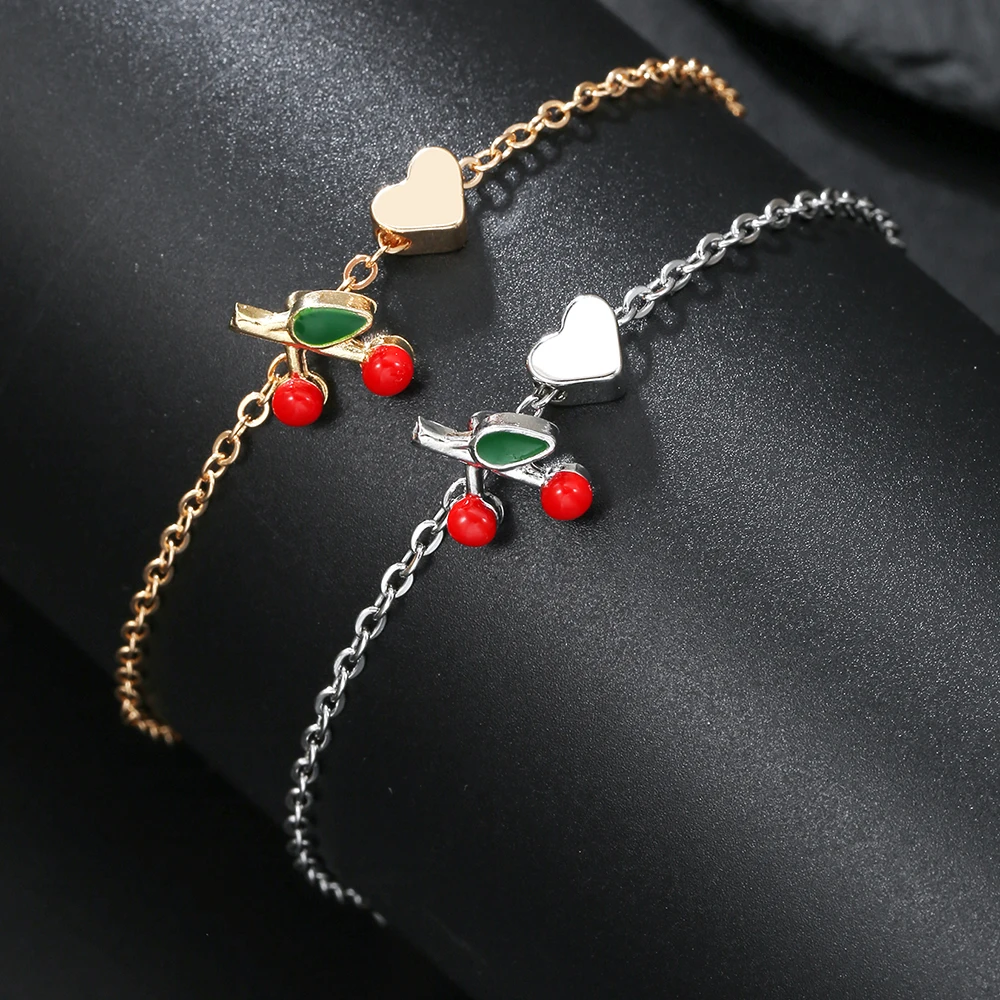 NADEEM Fashion Korean Cute Heart Cherry Link Chain Bracelets For Women Jewelry Charm Bracelets Gifts Party Wholesale Hot
NADEEM Fashion Korean Cute Heart Cherry Link Chain Bracelets For Women Jewelry Charm Bracelets Gifts Party Wholesale Hot