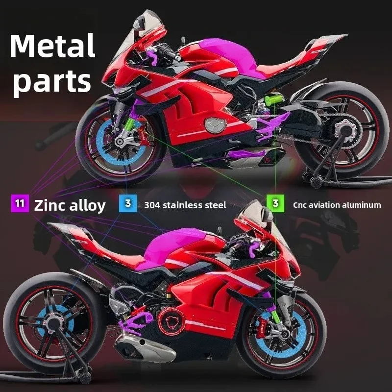 1:6 Scale Alloy Motorcycle Model, Smoke Light Effect Ornament, For Ducati Panigale V4S Simulation Gift
1:6 Scale Alloy Motorcycle Model, Smoke Light Effect Ornament, For Ducati Panigale V4S Simulation Gift