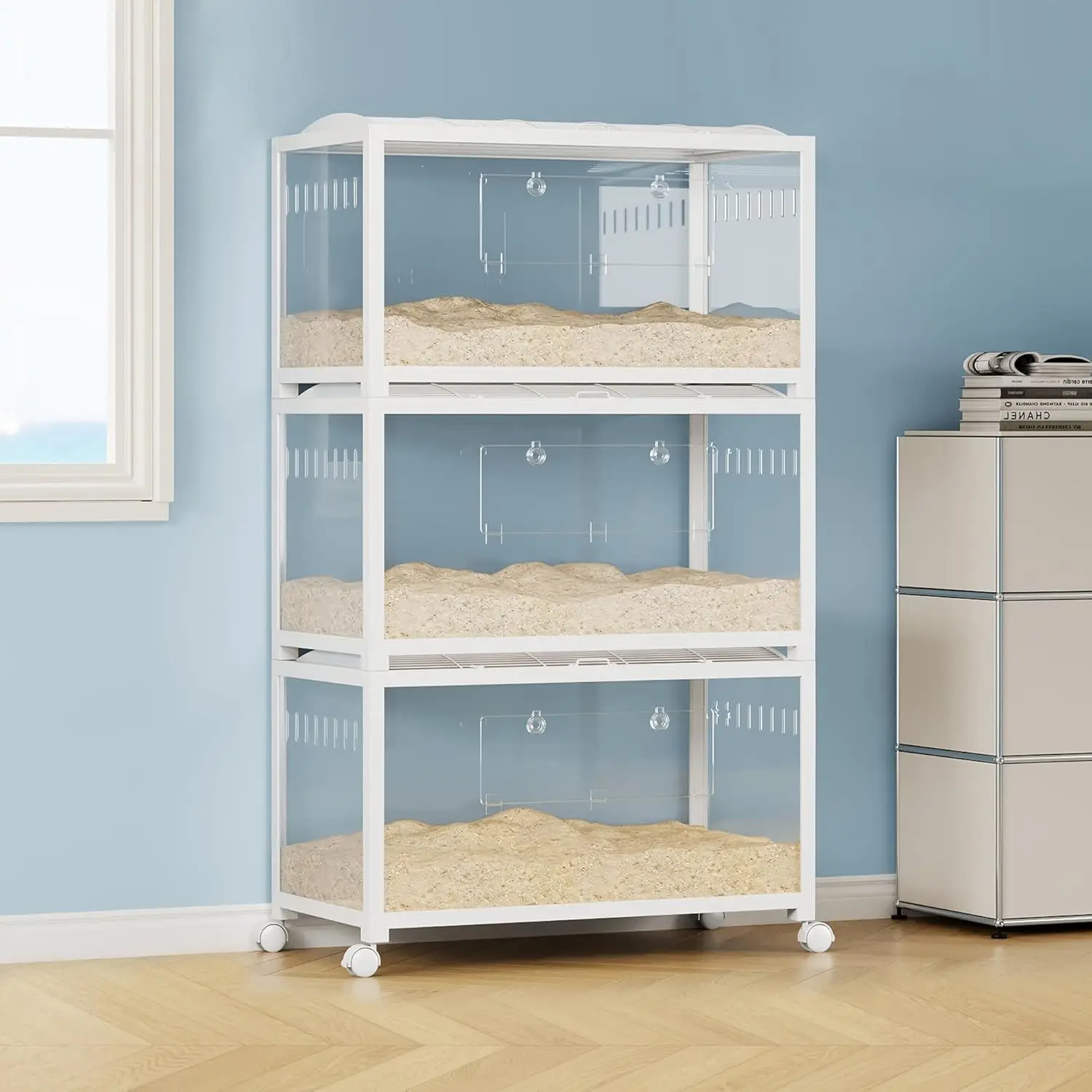 Новая клетка для хомяков на колесиках, металлическая и акриловая, для хомяков, морских свинок, джербилов, мышей, устойчивая к грызению, с двумя дверями, легко чистится
Новая клетка для хомяков на колесиках, металлическая и акриловая, для хомяков, морских свинок, джербилов, мышей, устойчивая к грызению, с двумя дверями, легко чистится