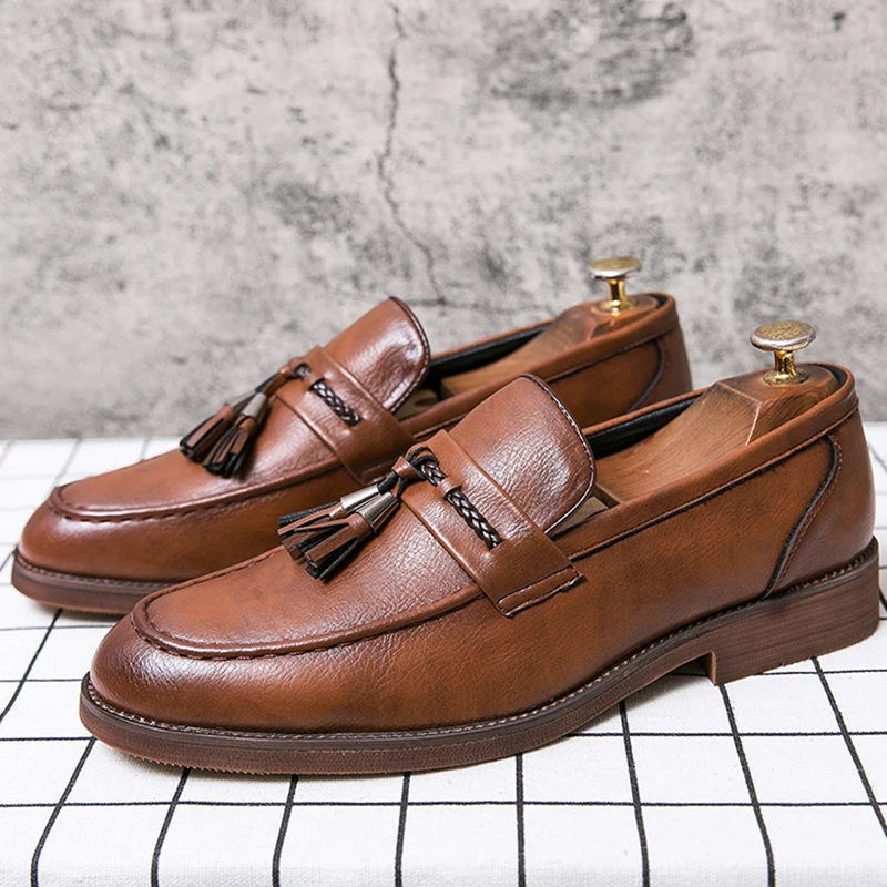 Classic Men Casual Business Leather Shoes Slip On Loafers Men's Dress Shoes High Quality Formal Leather Office Shoes Male
Classic Men Casual Business Leather Shoes Slip On Loafers Men's Dress Shoes High Quality Formal Leather Office Shoes Male