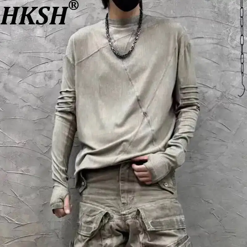 HKSH Spring New Man Tide Retro Waste Land Distressed Washed Long Sleeve T-shirt Trend Patchwork Tailored Personality Tees HK9110
HKSH Spring New Man Tide Retro Waste Land Distressed Washed Long Sleeve T-shirt Trend Patchwork Tailored Personality Tees HK9110