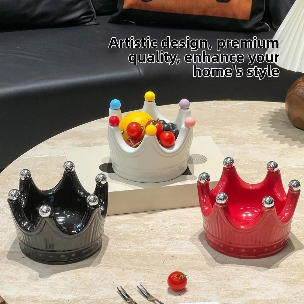 Ceramic Crown Fruit Fork Set Cute Rustproof Dessert Salad Fork Anti-scald Reusable Crown Fruit Tray with Fork Home Gatherings
Ceramic Crown Fruit Fork Set Cute Rustproof Dessert Salad Fork Anti-scald Reusable Crown Fruit Tray with Fork Home Gatherings