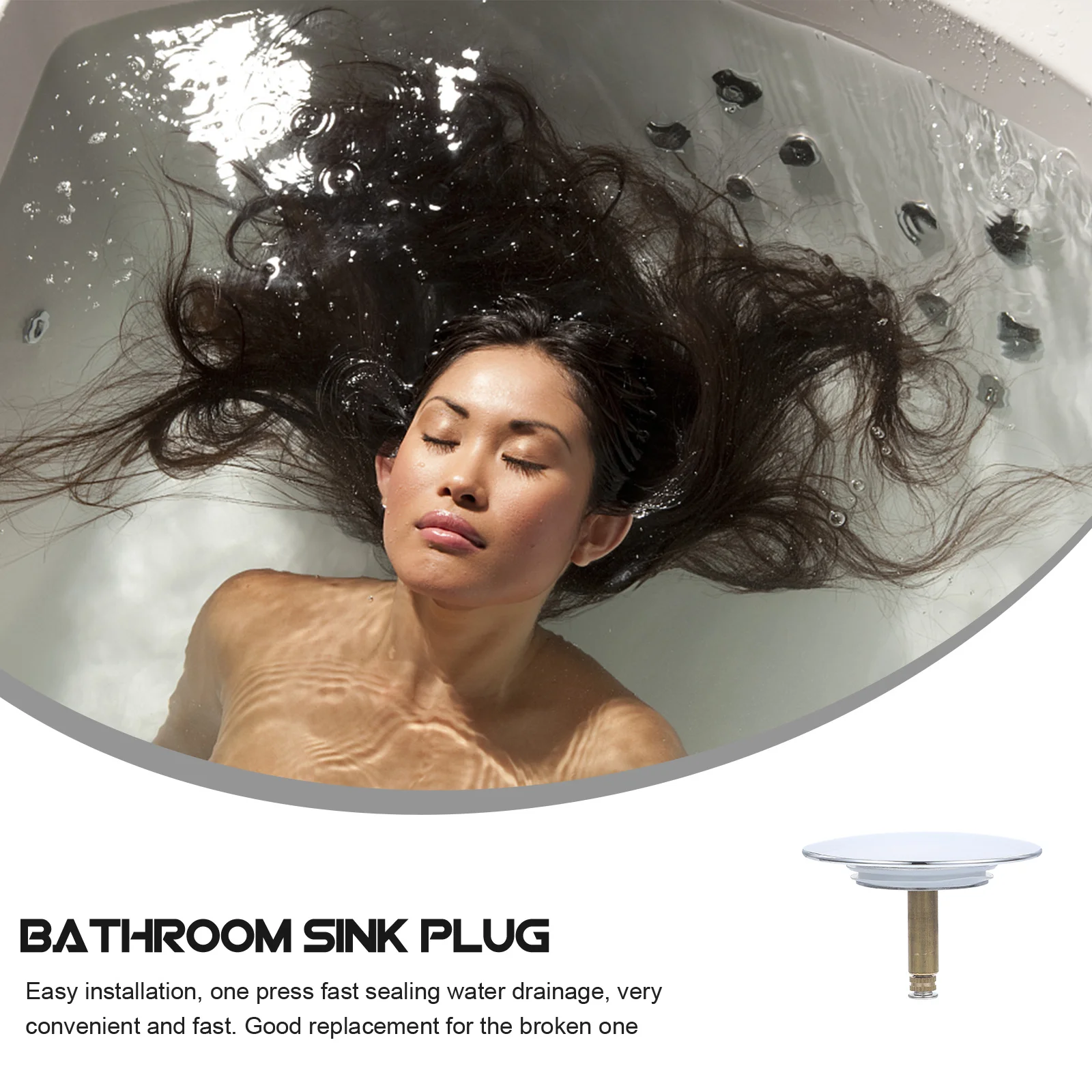 Bath Plug Replacement Tub Stopper Universal Bathtub for Stoppers Drain Replacment 
Bath Plug Replacement Tub Stopper Universal Bathtub for Stoppers Drain Replacment