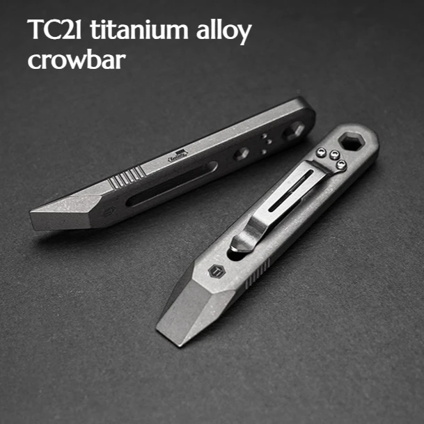 TC21 Titanium Alloy Crowbar Multi-functional Self-defense Emergency EDC Portable Tool Wrench
TC21 Titanium Alloy Crowbar Multi-functional Self-defense Emergency EDC Portable Tool Wrench