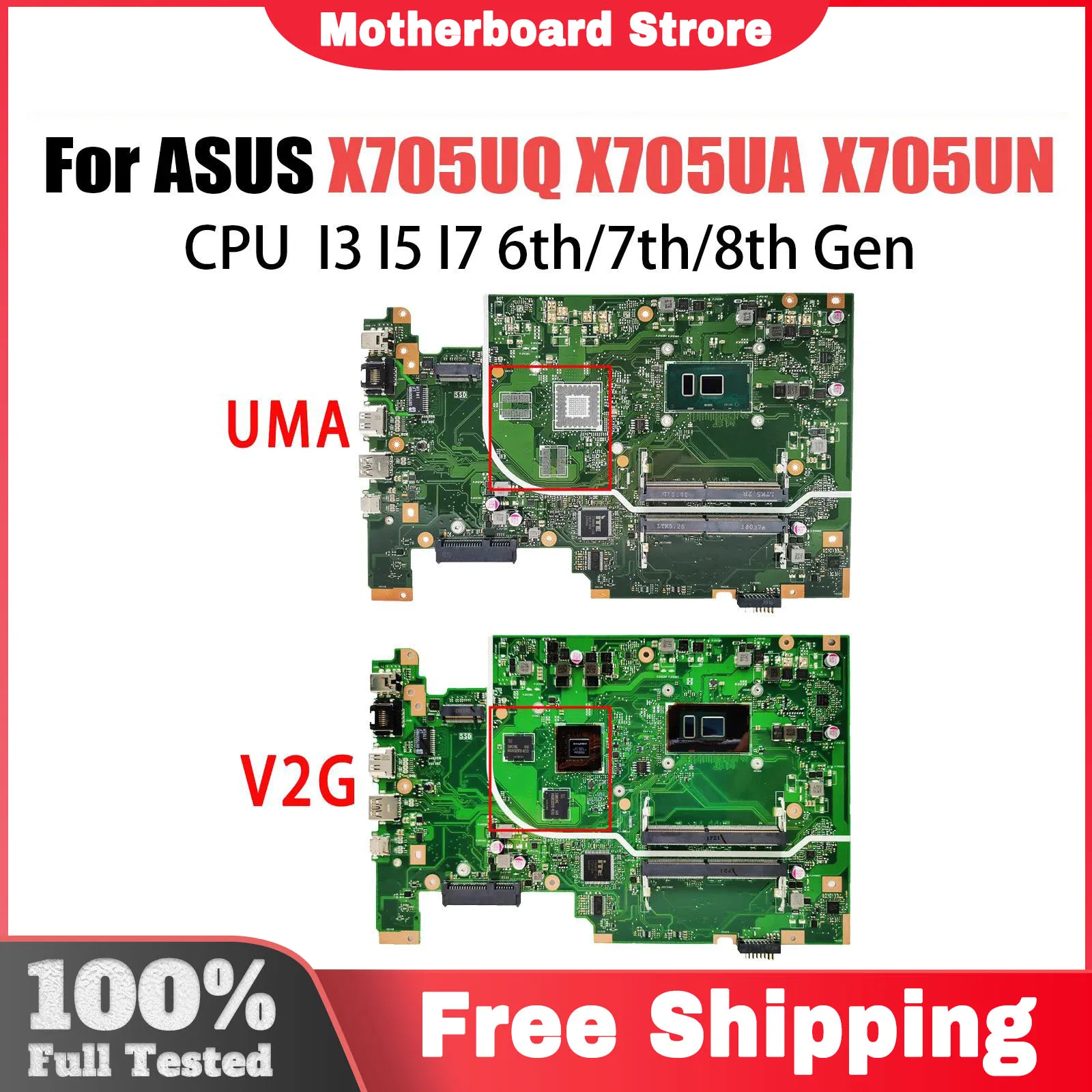 Материнская плата X705UA для ASUS X705UAR X705UQ X705UV X705UB X705UN X705UBR X705UVP A705U X705UNR X705UF X705UBP, материнская плата для ноутбука
Материнская плата X705UA для ASUS X705UAR X705UQ X705UV X705UB X705UN X705UBR X705UVP A705U X705UNR X705UF X705UBP, материнская плата для ноутбука
