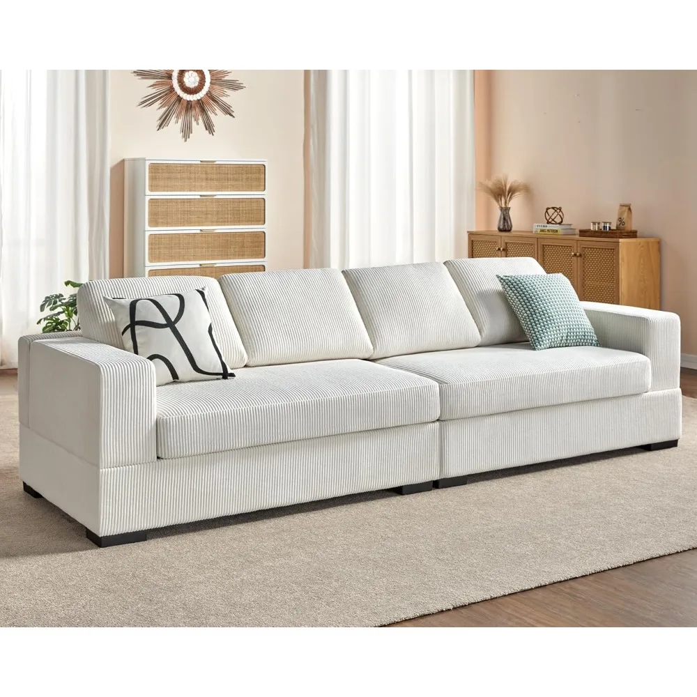 Oversized Sofa- Deep Seat Sofa in Beige Corduroy, Comfy Sofa Couch for Living Room,White
Oversized Sofa- Deep Seat Sofa in Beige Corduroy, Comfy Sofa Couch for Living Room,White