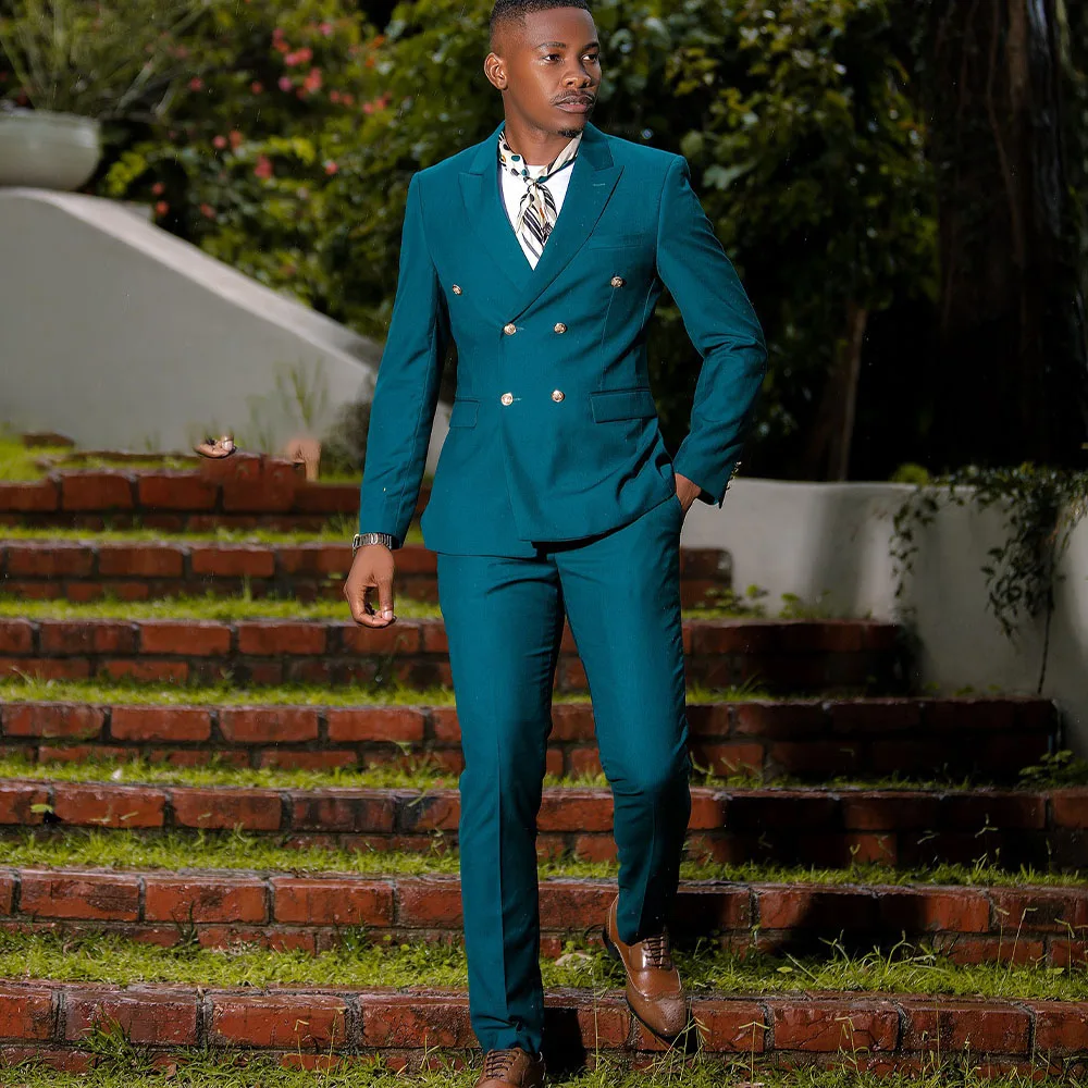 Elegant Men's Suits Double Breasted Peaked Lapel 2 Pieces Groom Wedding Suit Evening Blazer Slim Fit Office Jacket Customized
Elegant Men's Suits Double Breasted Peaked Lapel 2 Pieces Groom Wedding Suit Evening Blazer Slim Fit Office Jacket Customized