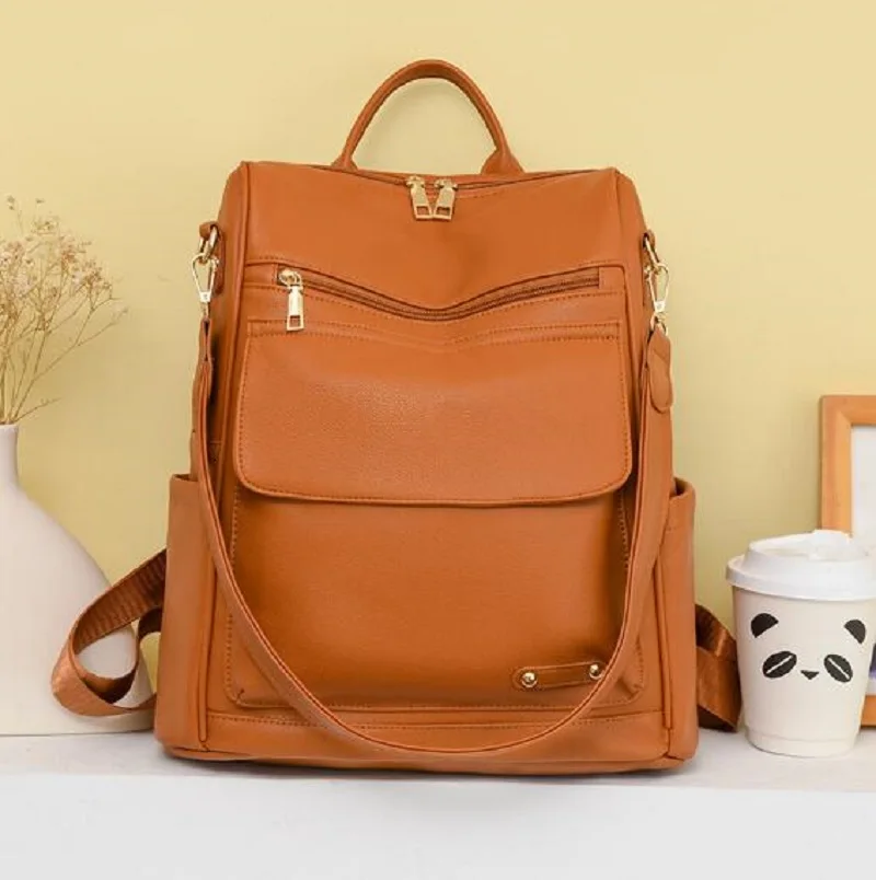 New Korean High Quality Leather Travel Backpack Women's Fashion Vintage Large Capacity Casual Shoulder Bags Totes School Bag
New Korean High Quality Leather Travel Backpack Women's Fashion Vintage Large Capacity Casual Shoulder Bags Totes School Bag