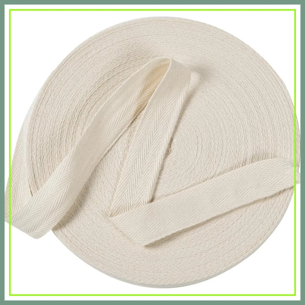Natural Beige Cotton Twill Tape Ribbon 1/2 Inch Wide Herringbone Webbing Roll 10 Yards for Sewing and DIY Crafts
Natural Beige Cotton Twill Tape Ribbon 1/2 Inch Wide Herringbone Webbing Roll 10 Yards for Sewing and DIY Crafts