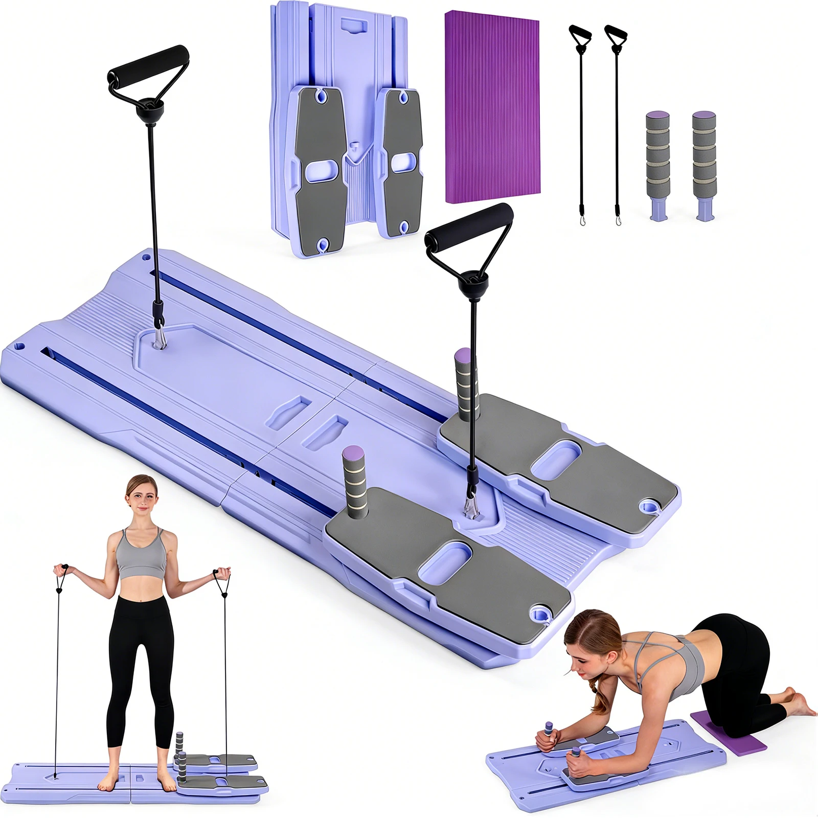 Foldable Pilates Machine for Full Body Workouts, Ab Core Trainer with Resistance Bands, Portable Home Pilates Equipment
Foldable Pilates Machine for Full Body Workouts, Ab Core Trainer with Resistance Bands, Portable Home Pilates Equipment