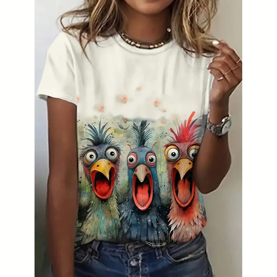 Animal Women's T-Shirt Summer Short Sleeve Pullover Outdoor Street Casual Crew Neck Print Tops Female Oversized Clothing Tees
Animal Women's T-Shirt Summer Short Sleeve Pullover Outdoor Street Casual Crew Neck Print Tops Female Oversized Clothing Tees