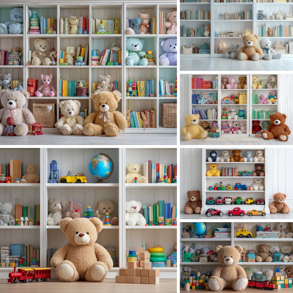 Bookshelf Bear Baby Shower Photography Background Boy Girl Birthday Cake Smash Party Decoration Background
Bookshelf Bear Baby Shower Photography Background Boy Girl Birthday Cake Smash Party Decoration Background
