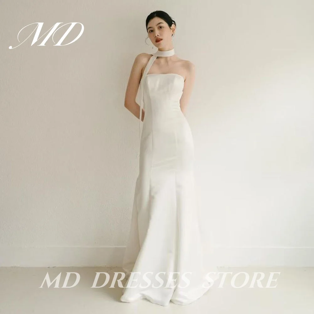 MD 2025 Simple Corset White Wedding Party Dresses Halter Floor-Length Sleeveless Korea Photo shooting Bride Gowns Customized
MD 2025 Simple Corset White Wedding Party Dresses Halter Floor-Length Sleeveless Korea Photo shooting Bride Gowns Customized