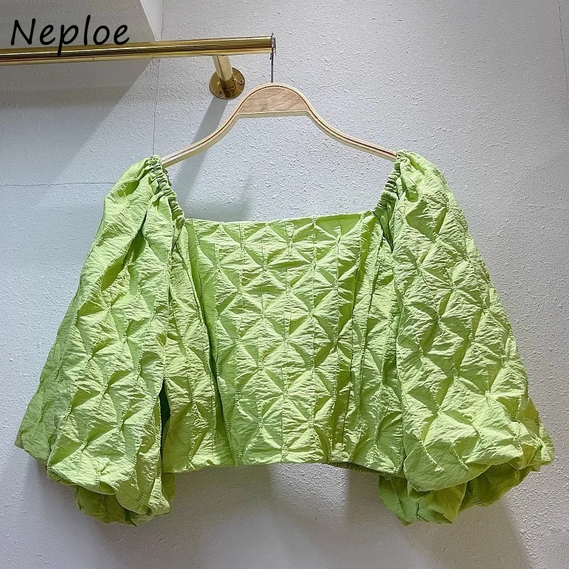 Neploe Fashion Vintage Puff Sleeve Blouses Y2k Square Collar Blusas Mujer 2025 Summer New Square Collar Shirts Women
Neploe Fashion Vintage Puff Sleeve Blouses Y2k Square Collar Blusas Mujer 2025 Summer New Square Collar Shirts Women