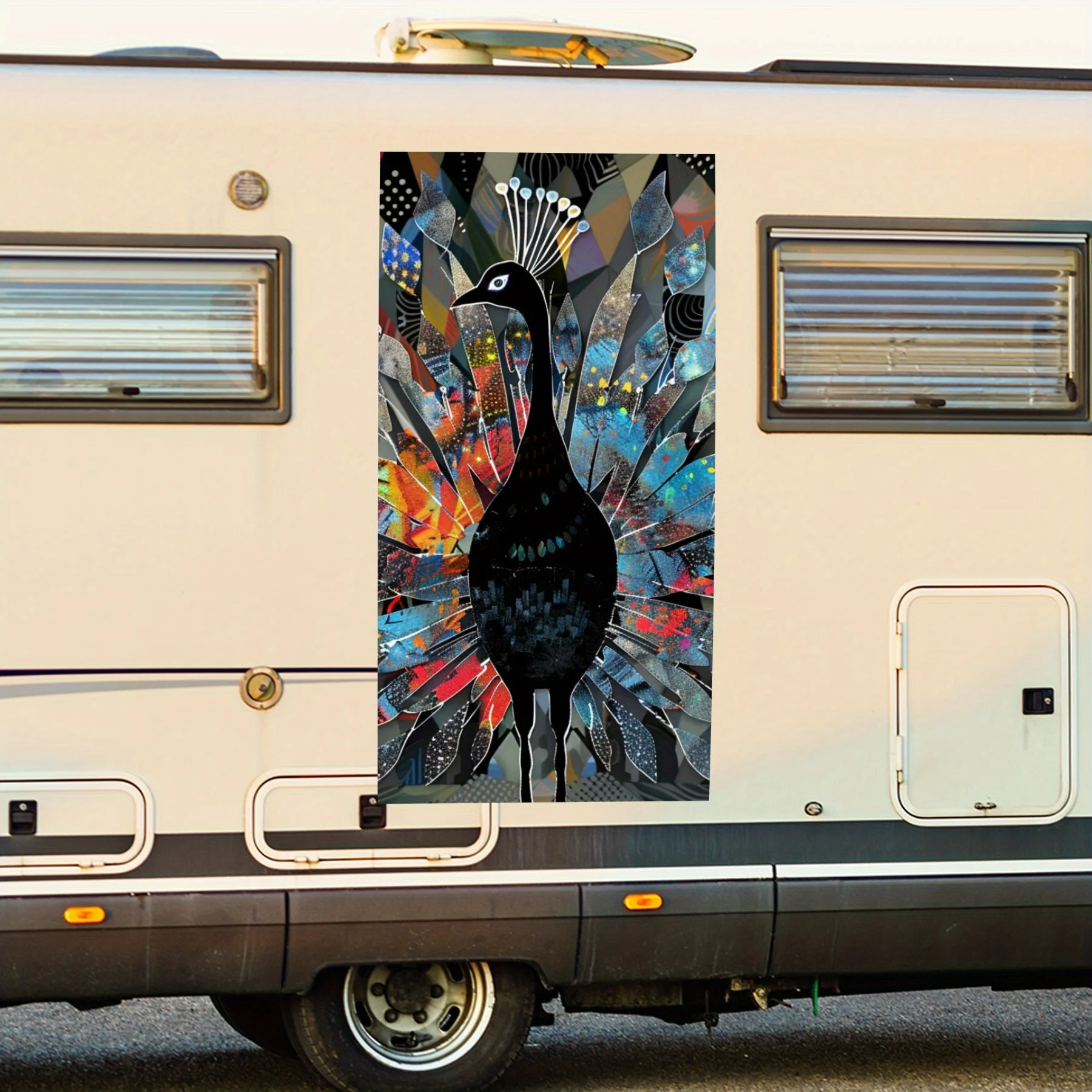 Abstract Peacock with Colorful TailsCar Sticker,Vinyl decal on the side of the motor home, waterproof self-adhesive vinyl sticke
Abstract Peacock with Colorful TailsCar Sticker,Vinyl decal on the side of the motor home, waterproof self-adhesive vinyl sticke