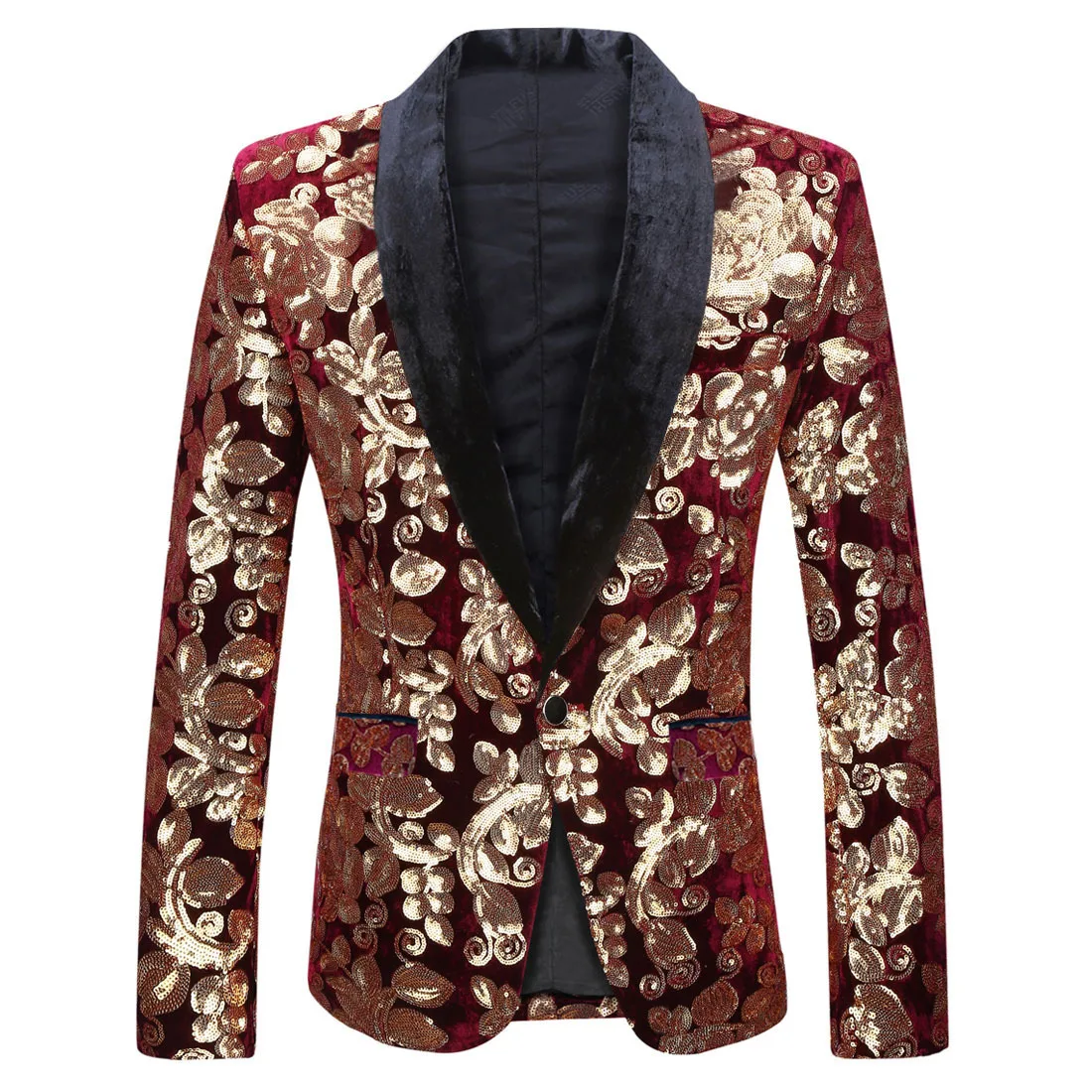 Mens Sequins Floral Tuxedo Suits Blazers Shawl Lapel One Button Velvet Jacket Suit Blazer Men Dinner Prom Party Wedding Blazer
Mens Sequins Floral Tuxedo Suits Blazers Shawl Lapel One Button Velvet Jacket Suit Blazer Men Dinner Prom Party Wedding Blazer
