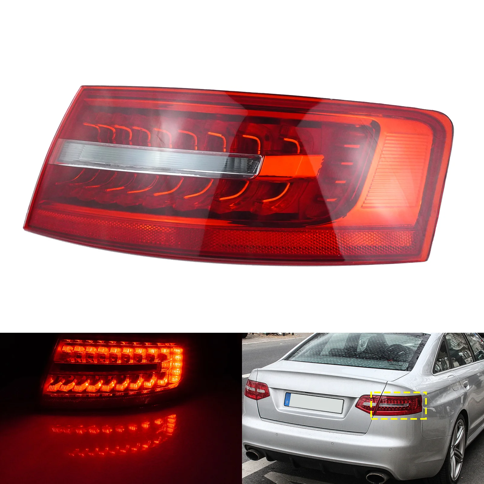 Для Audi A6 S6 C6 4F седан 2009-2011 правая сторона задний внешний светодиодный задний стоп-сигнал
Для Audi A6 S6 C6 4F седан 2009-2011 правая сторона задний внешний светодиодный задний стоп-сигнал