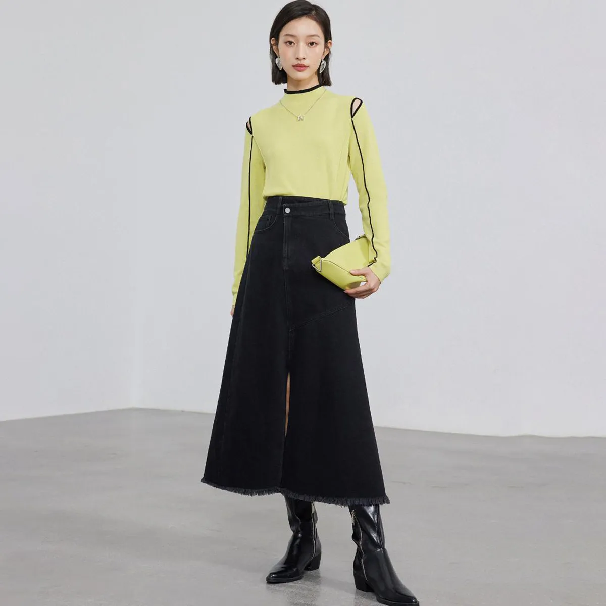 TIYIHAILEY-Long Maxi Denim Skirts for Women, Black Spring, Autumn, New Fashion, 2026 Plus Size 2XL A-Line Slit Tassels
TIYIHAILEY-Long Maxi Denim Skirts for Women, Black Spring, Autumn, New Fashion, 2026 Plus Size 2XL A-Line Slit Tassels