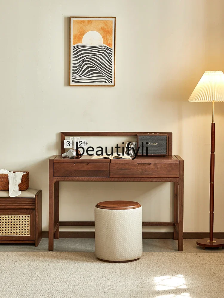 North American black walnut dresser Nordic solid wood bedroom flip dressing table0746
North American black walnut dresser Nordic solid wood bedroom flip dressing table0746