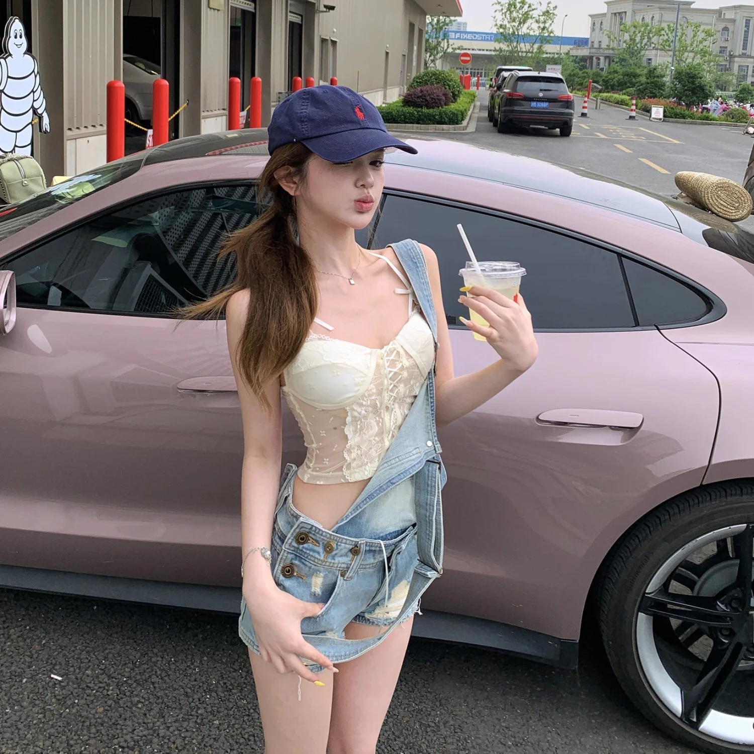 Summer 2026 Retro Spicy Girl Pure Desire Cute Versatile Denim Overalls Shorts Women High Waist Straight Leg Casual Jeans Shorts
Summer 2026 Retro Spicy Girl Pure Desire Cute Versatile Denim Overalls Shorts Women High Waist Straight Leg Casual Jeans Shorts
