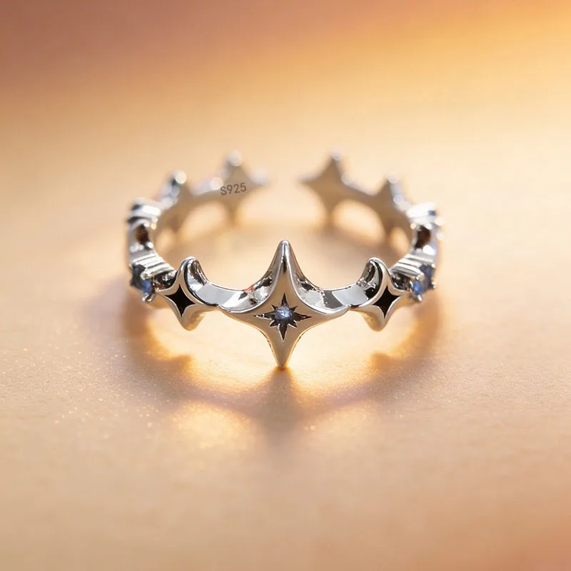 BF CLUB 925 Sterling Rings for Women Simple Geometric Handmade Irregular Retro Vintage Star Shape Ring Allergy For Birthday Gift
BF CLUB 925 Sterling Rings for Women Simple Geometric Handmade Irregular Retro Vintage Star Shape Ring Allergy For Birthday Gift