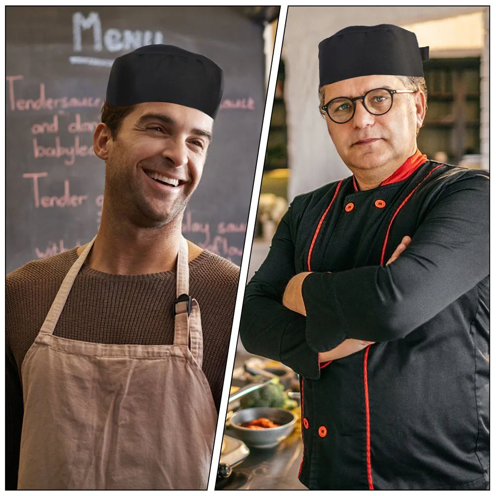 2pcs Black Chef Caps Durable Combed Fabric Hats for Men Women Adjustable Size Cooking Uniform
2pcs Black Chef Caps Durable Combed Fabric Hats for Men Women Adjustable Size Cooking Uniform