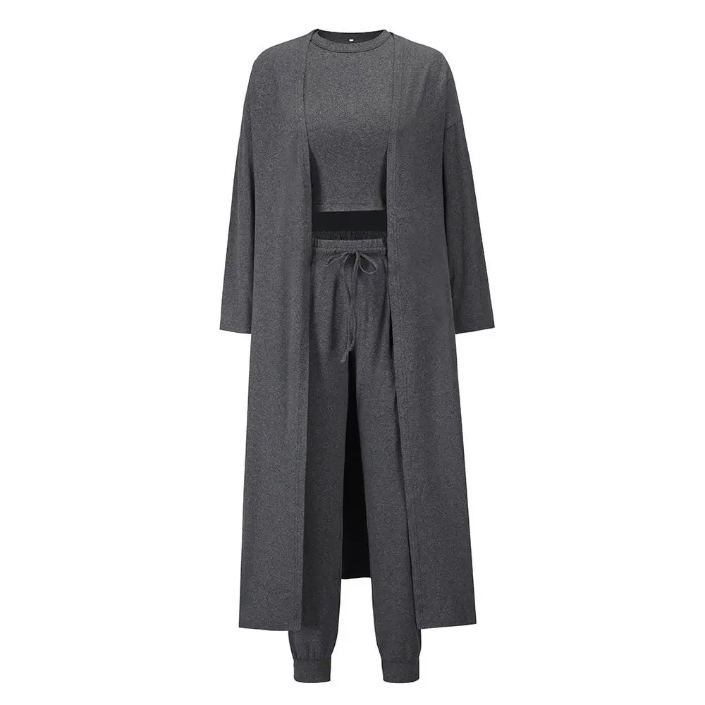 Fashionable Three-Piece Set for Women 2025 Summer Season Comfortable Casual Cross-Border Polyester Long Sleeve Vest Pants 15 Sb9aa04152aca48c0955d5ef5cf2b79a3N
