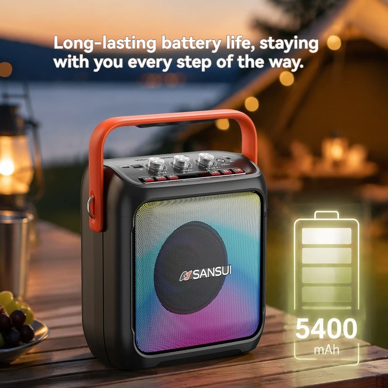 portable wireless Bluetooth speaker SANSUI T117 45W outdoor karaoke subwoofer support TF/AUX/USB with reverb and beautiful sound
portable wireless Bluetooth speaker SANSUI T117 45W outdoor karaoke subwoofer support TF/AUX/USB with reverb and beautiful sound