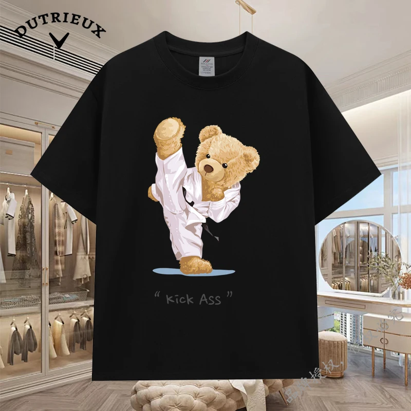 2024 New Luxury Bear Short Sleeved Men's and Women's Loose 230g Fabric weight Cotton Versatile Round Neck Breathable Inner Layup
2024 New Luxury Bear Short Sleeved Men's and Women's Loose 230g Fabric weight Cotton Versatile Round Neck Breathable Inner Layup