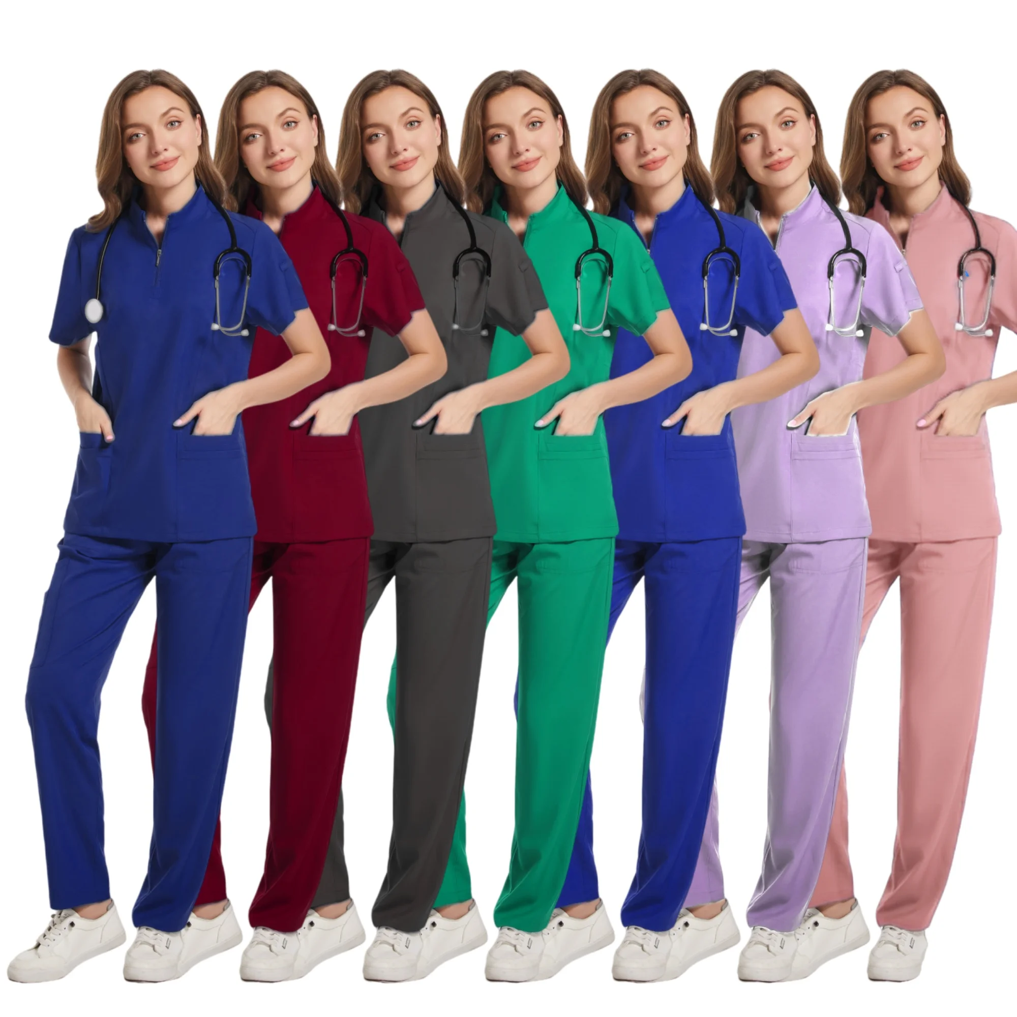 Nursing Hospital Sets Medical Scrubs Shirts Blouse Dentiste Nurse Uniform Scrubs Short Sleeve Uniforms Jumpsuit Salon Workwear
Nursing Hospital Sets Medical Scrubs Shirts Blouse Dentiste Nurse Uniform Scrubs Short Sleeve Uniforms Jumpsuit Salon Workwear