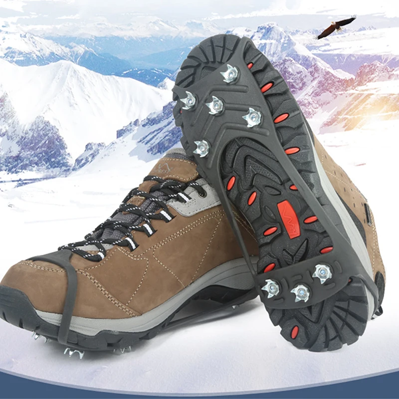 2024 New 8 Teeth Anti-slip Ice Claws Outdoor Snow Climbing Gripper Spikes Shoe Cover Stainless Steel Ice Gripper For Shoes 1Pair
2024 New 8 Teeth Anti-slip Ice Claws Outdoor Snow Climbing Gripper Spikes Shoe Cover Stainless Steel Ice Gripper For Shoes 1Pair