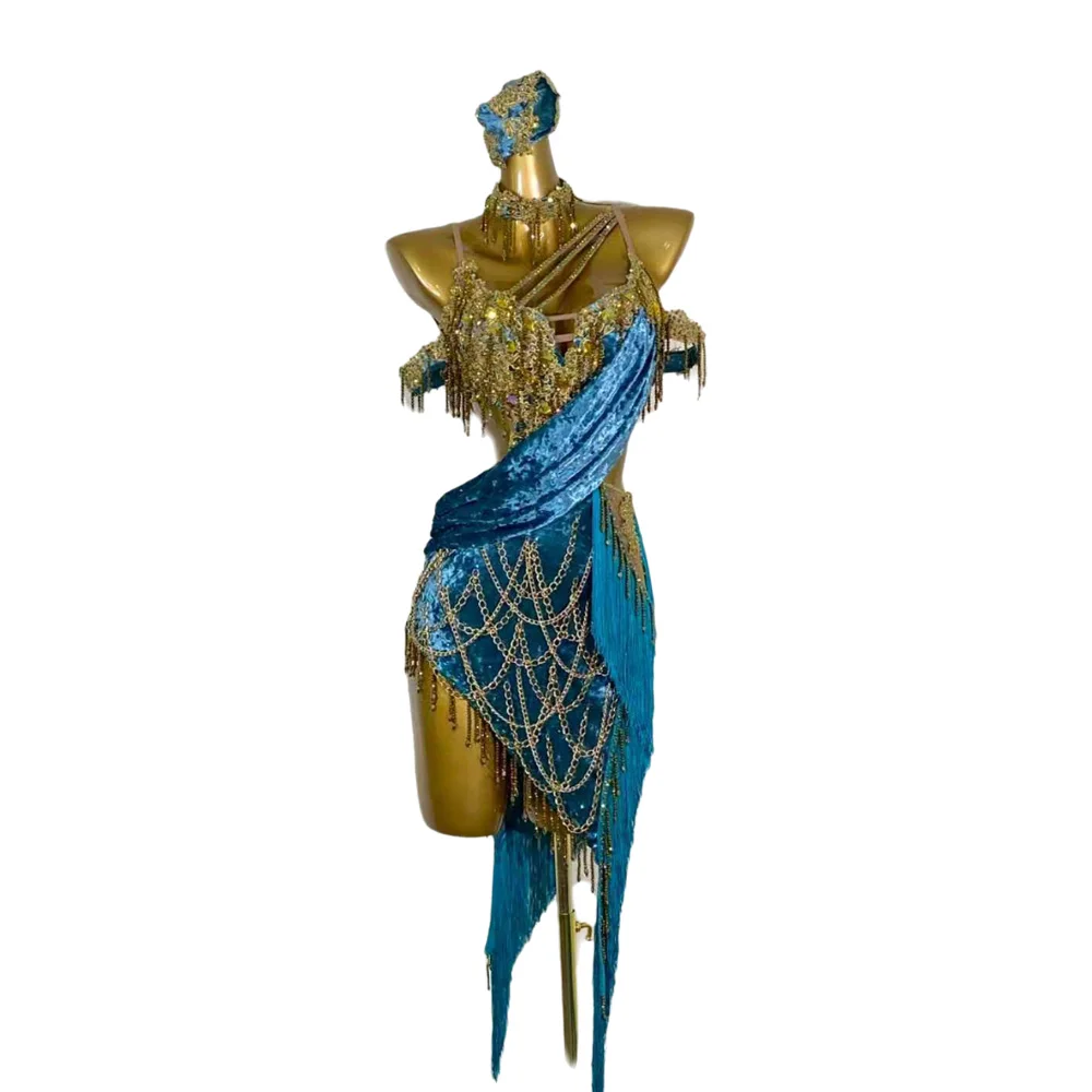 Latin Dance AB Stone Female Adult Children High end Customized Velvet Dress Strap Black Pool Samba Performance Dress
Latin Dance AB Stone Female Adult Children High end Customized Velvet Dress Strap Black Pool Samba Performance Dress