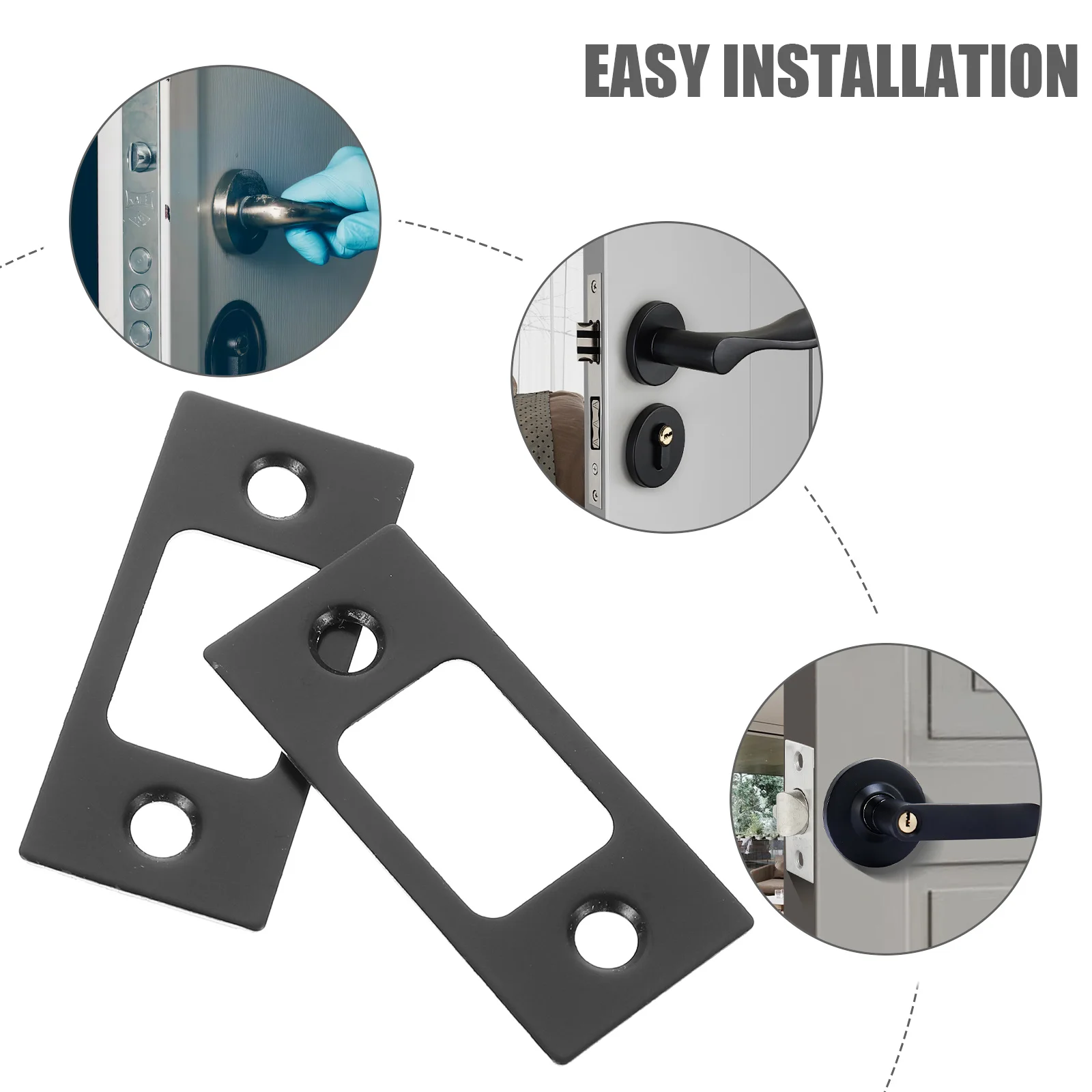 2Pcs Door Hole Filler Plate Stainless Steel Repair Kit for Deadbolt Strike Plate Front Door Reinforcement Security Enhancement
2Pcs Door Hole Filler Plate Stainless Steel Repair Kit for Deadbolt Strike Plate Front Door Reinforcement Security Enhancement