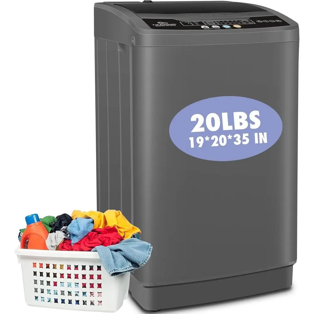 Portable Washing hine, 20Lbs acity ull-Automatic Portable Washer hine, 2.8Cu.t Washer and Dryer Combo with 10 Progs & 8 Water Le
Portable Washing hine, 20Lbs acity ull-Automatic Portable Washer hine, 2.8Cu.t Washer and Dryer Combo with 10 Progs & 8 Water Le
