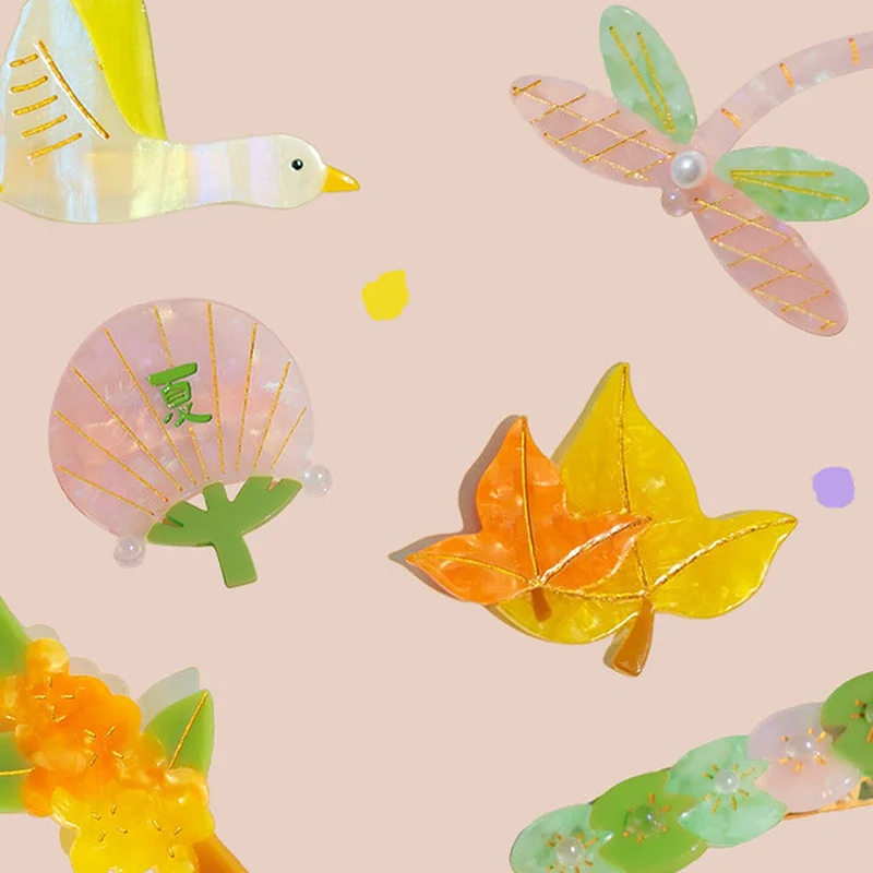 Милые модные заколки для волос в стиле каваи: мультяшные бабочки, кленовые листья, птицы, веерообразные заколки для детей и взрослых, боковые заколки для волос в стиле Ins, украшения для волос
Милые модные заколки для волос в стиле каваи: мультяшные бабочки, кленовые листья, птицы, веерообразные заколки для детей и взрослых, боковые заколки для волос в стиле Ins, украшения для волос